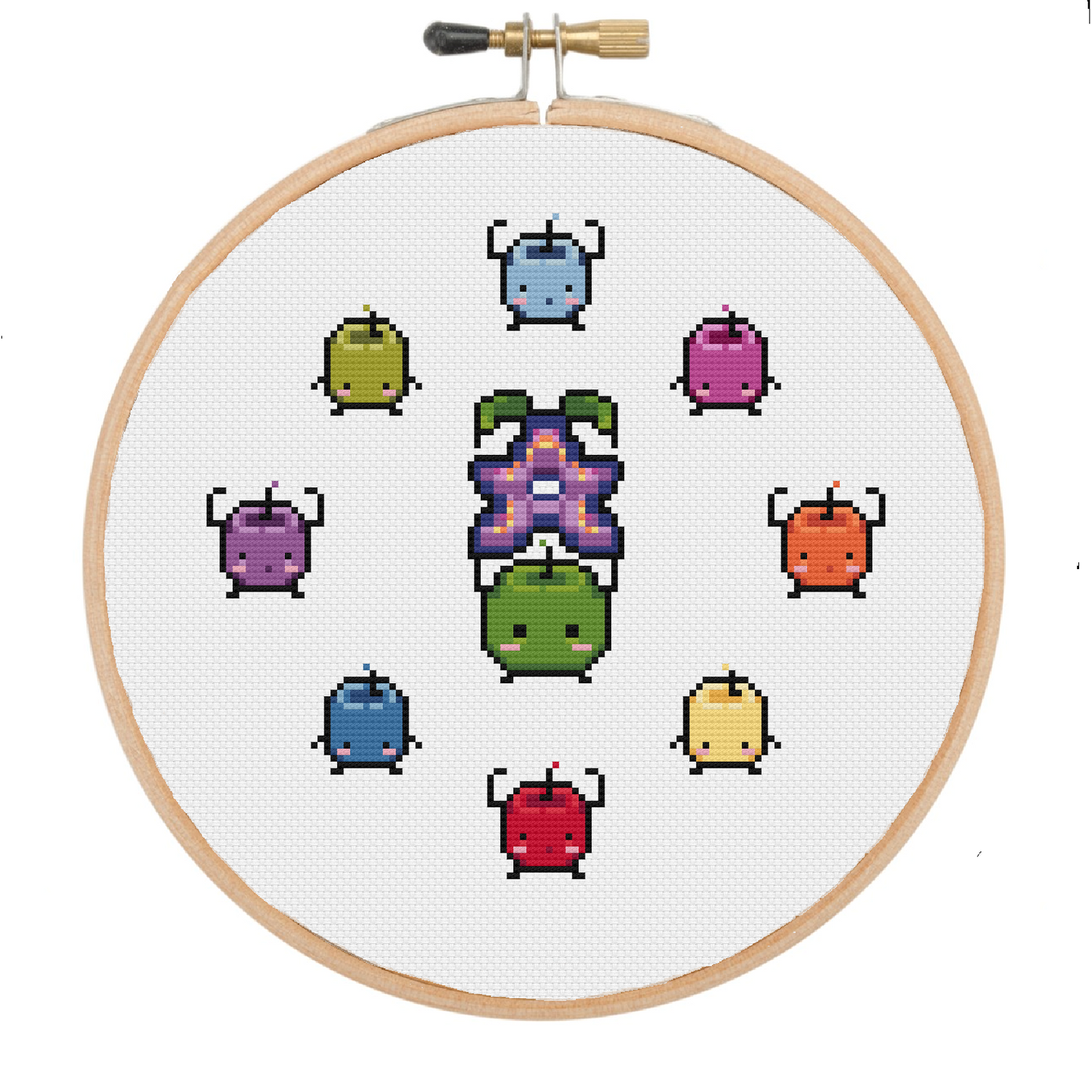 Junimo Circle - Stardew Valley - Cross Stitch Pattern PDF Download