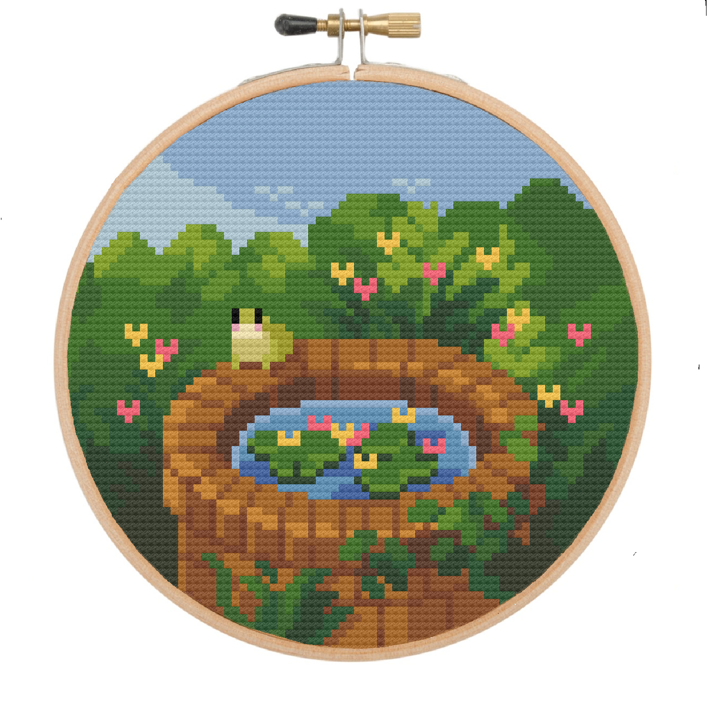 Froggy Pond - Nature Collection - Cross Stitch Pattern PDF Download