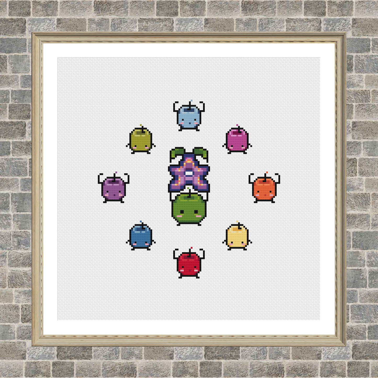 Junimo Circle - Stardew Valley - Cross Stitch Pattern PDF Download