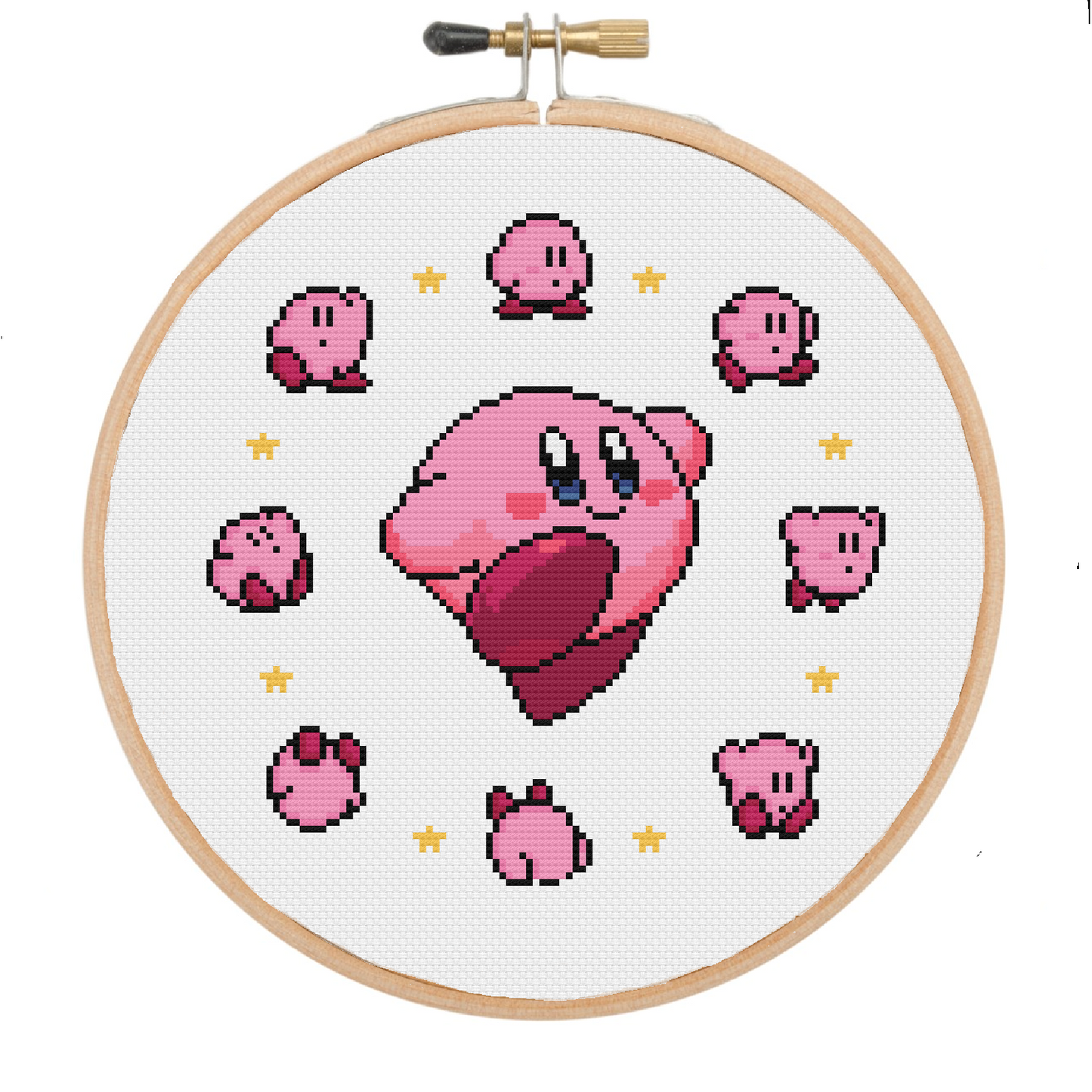 Kirby Circle - Kirby - Cross Stitch Pattern PDF Download