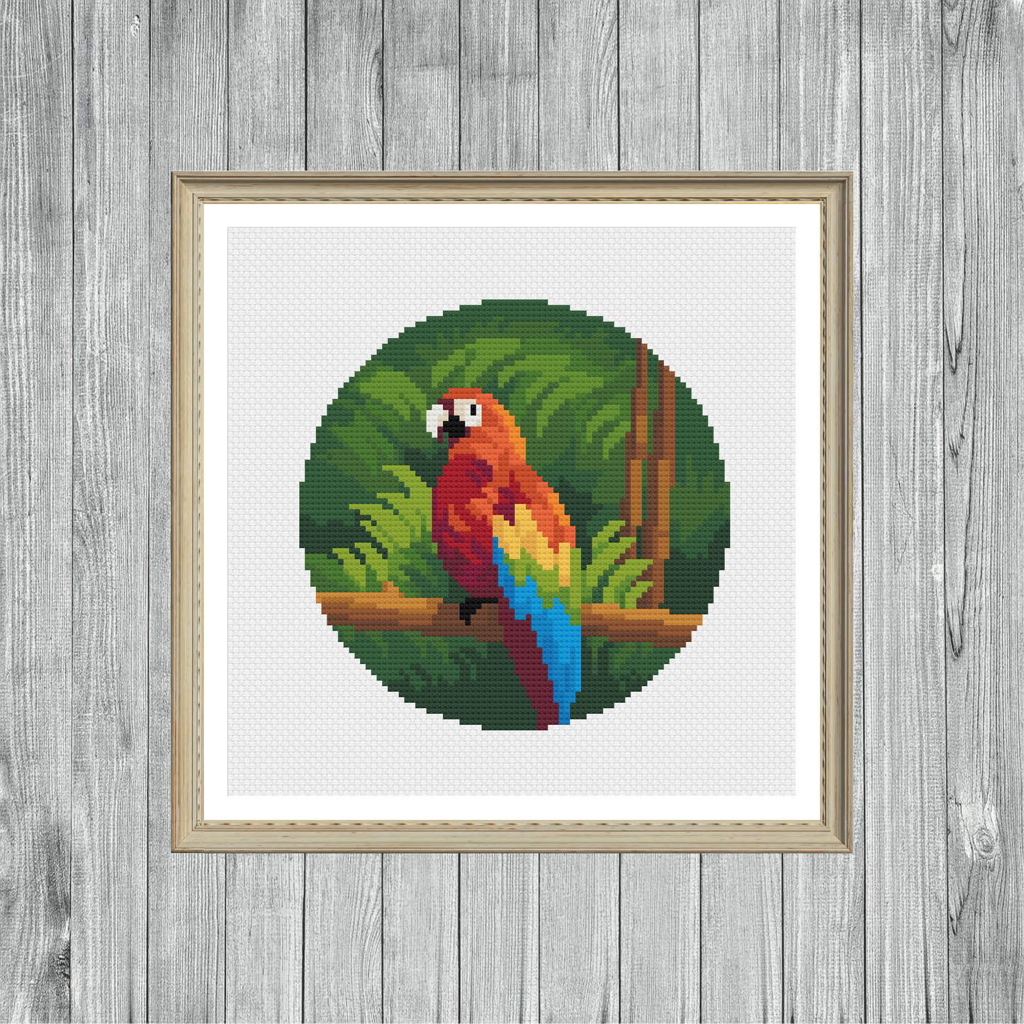 Macaw Parrot - Bird Collection - Cross Stitch Pattern PDF Download