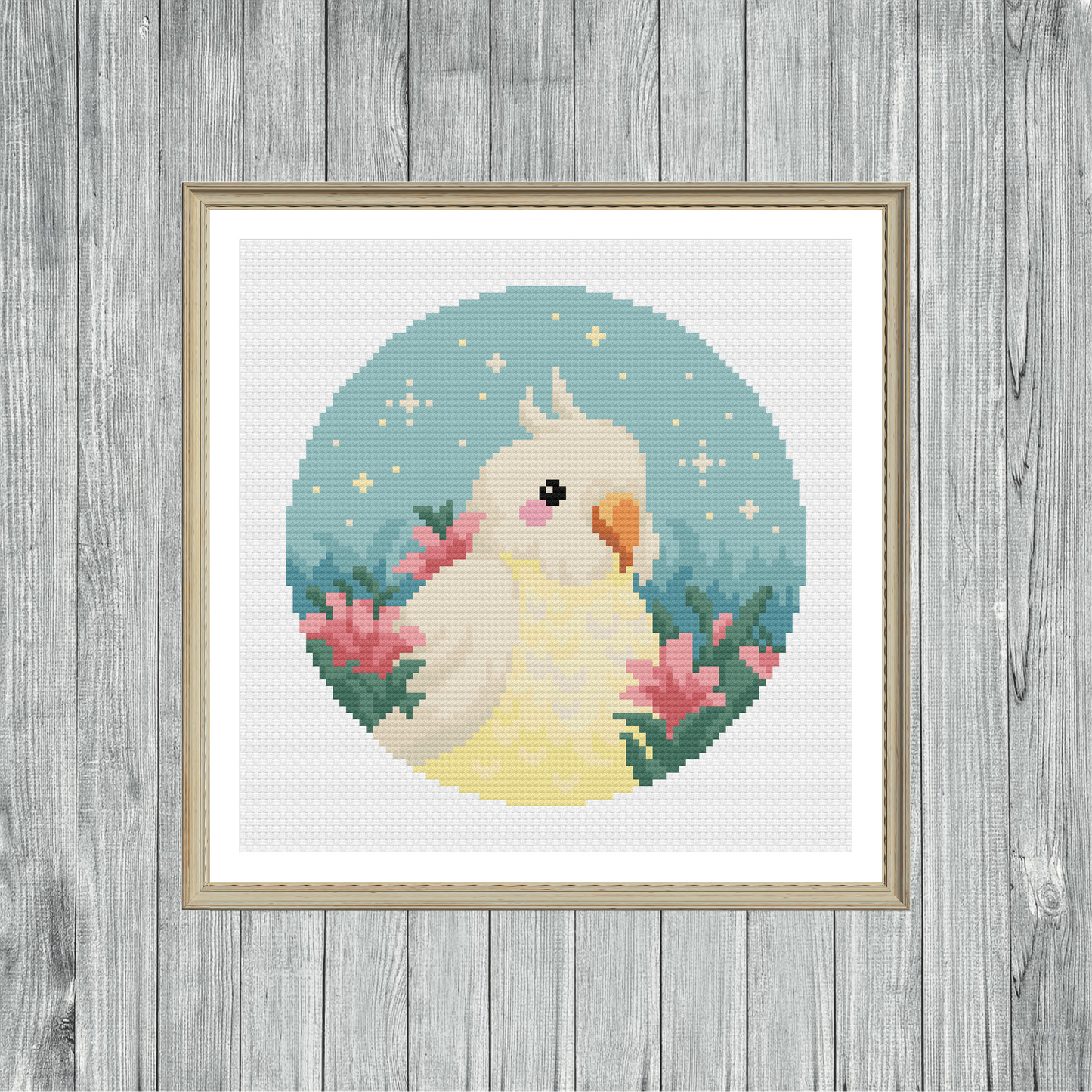 Pastel Cockatiel - Bird Collection - Cross Stitch Pattern PDF Download