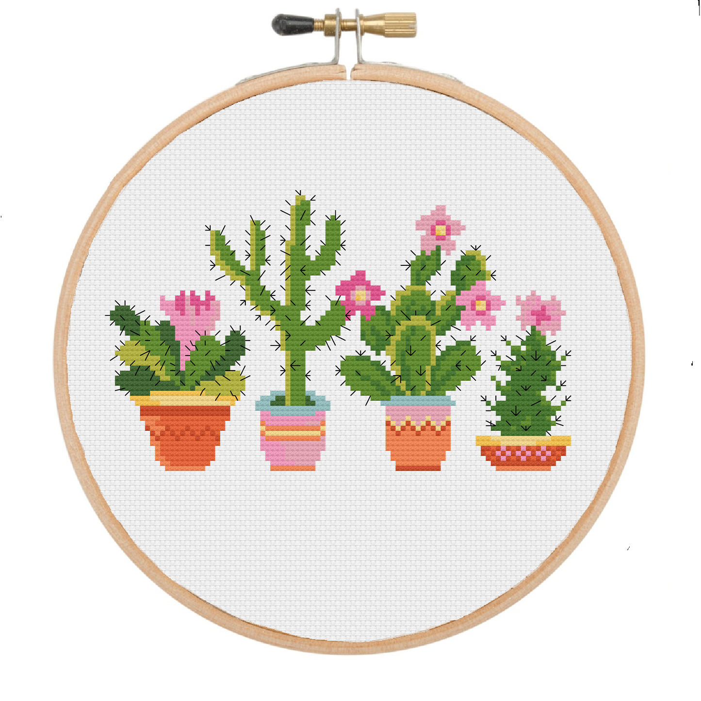 Prickly Cacti Collection - Flowers & Plants Collection - Cross Stitch Pattern PDF Download