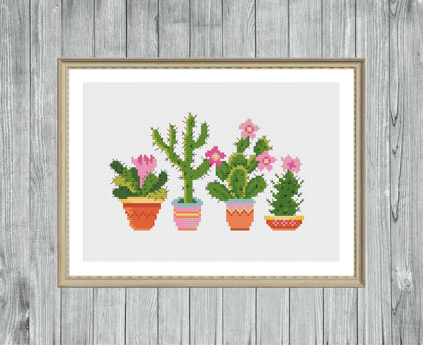 Prickly Cacti Collection - Flowers & Plants Collection - Cross Stitch Pattern PDF Download