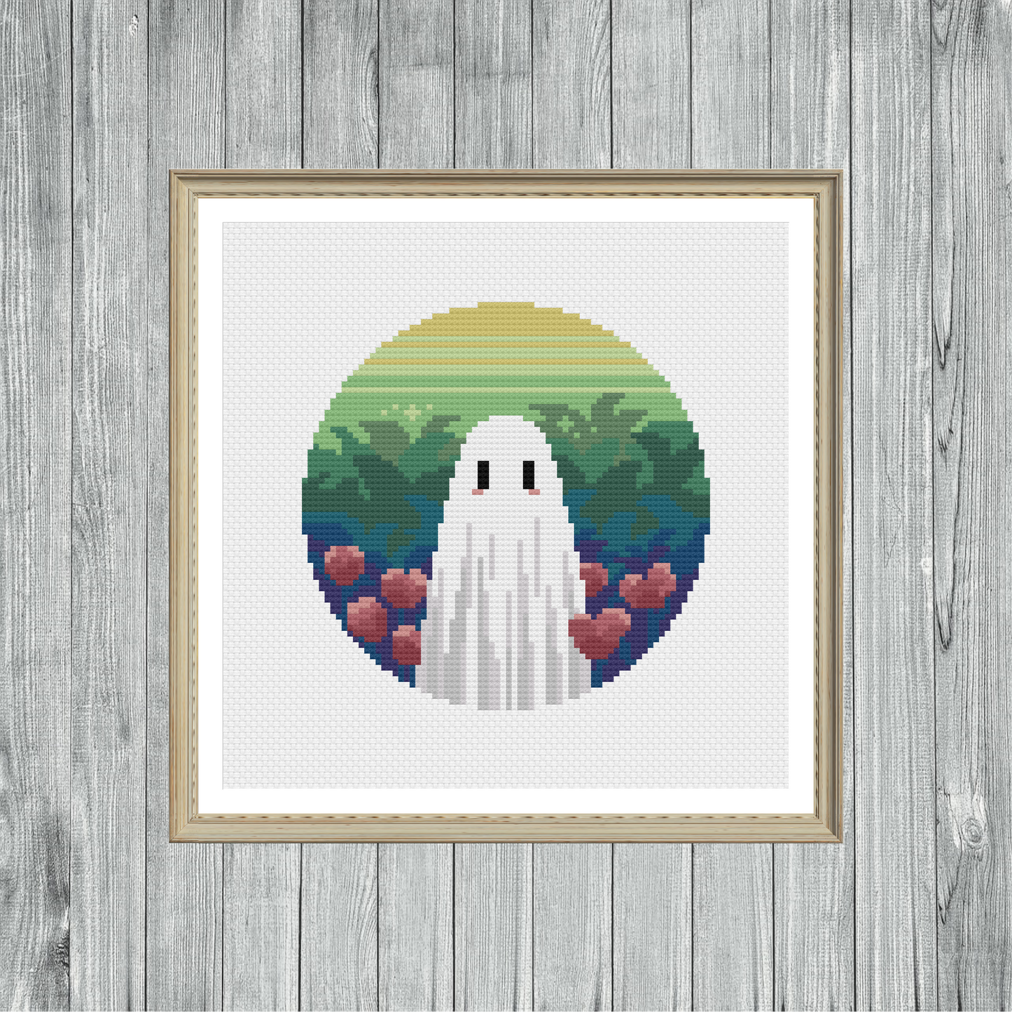 Shy Ghost - Nature Collection - Cross Stitch Pattern PDF Download