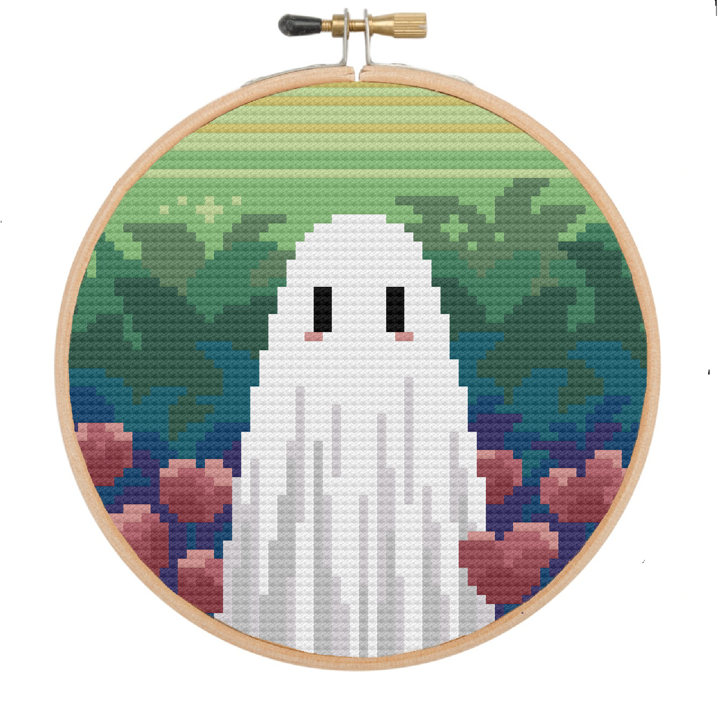 Shy Ghost - Nature Collection - Cross Stitch Pattern PDF Download