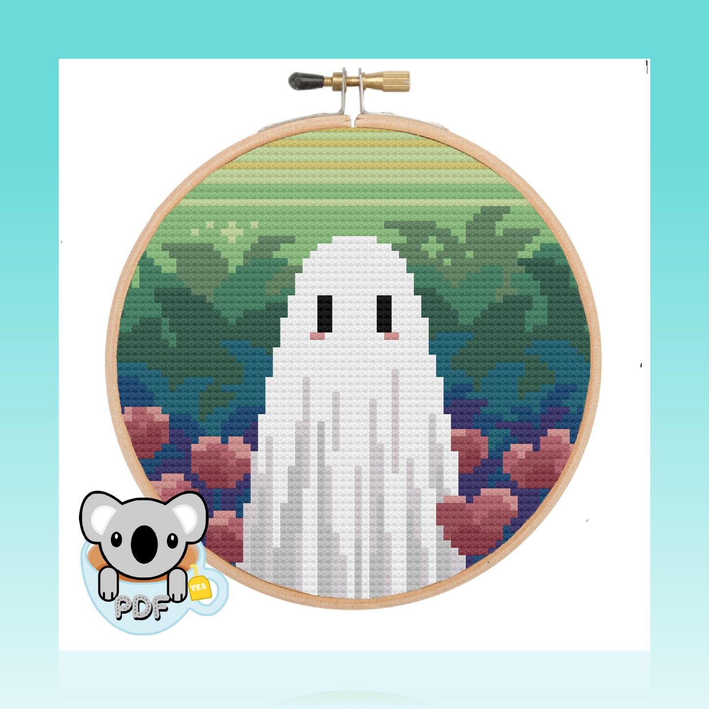 Shy Ghost - Nature Collection - Cross Stitch Pattern PDF Download