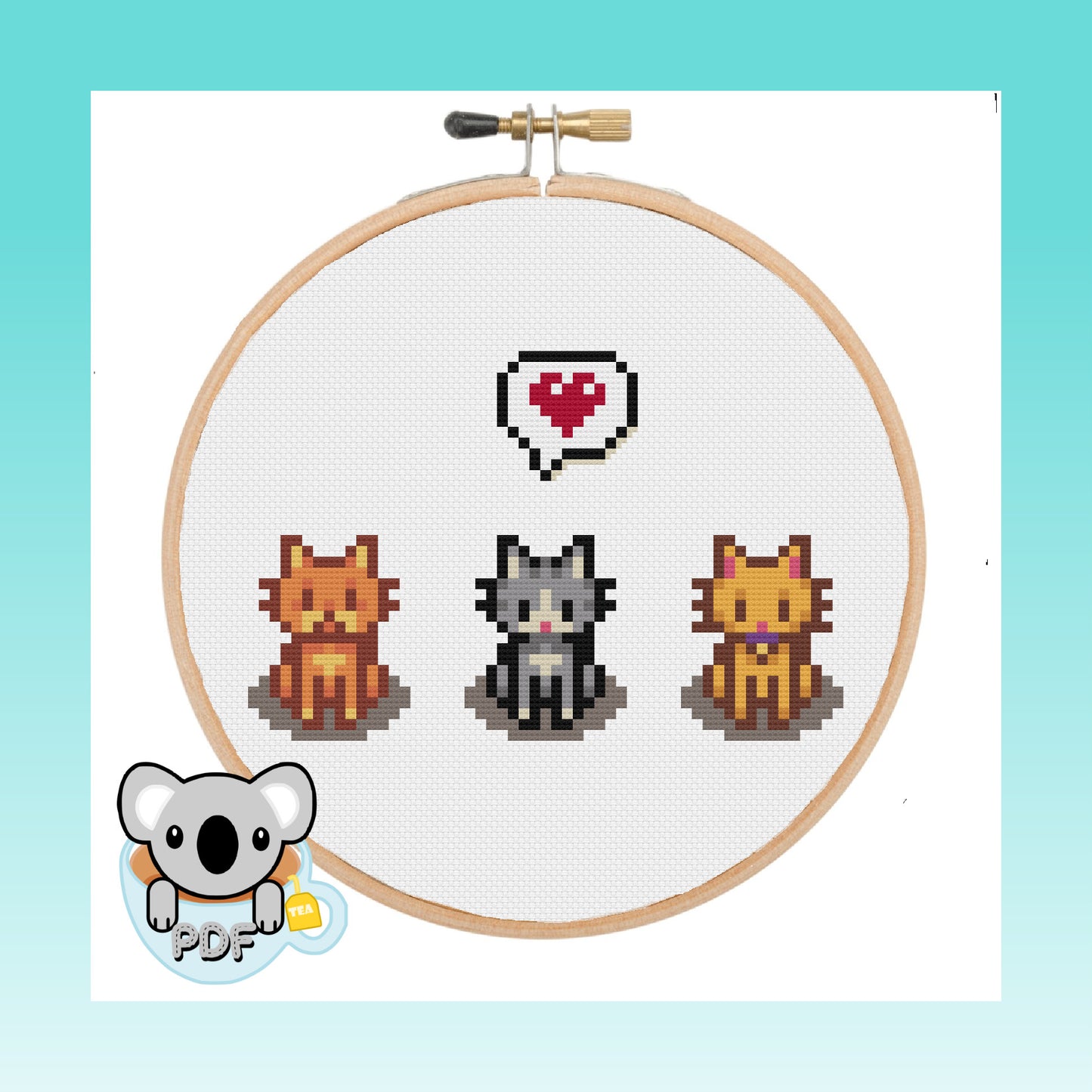 Cats - Stardew Valley - Cross Stitch Pattern PDF Download