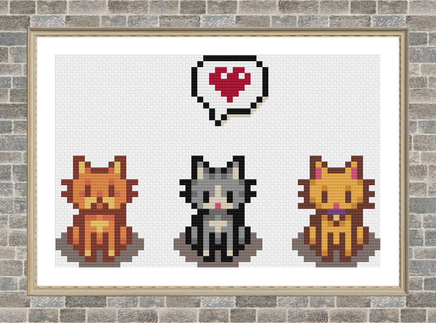 Cats - Stardew Valley - Cross Stitch Pattern PDF Download