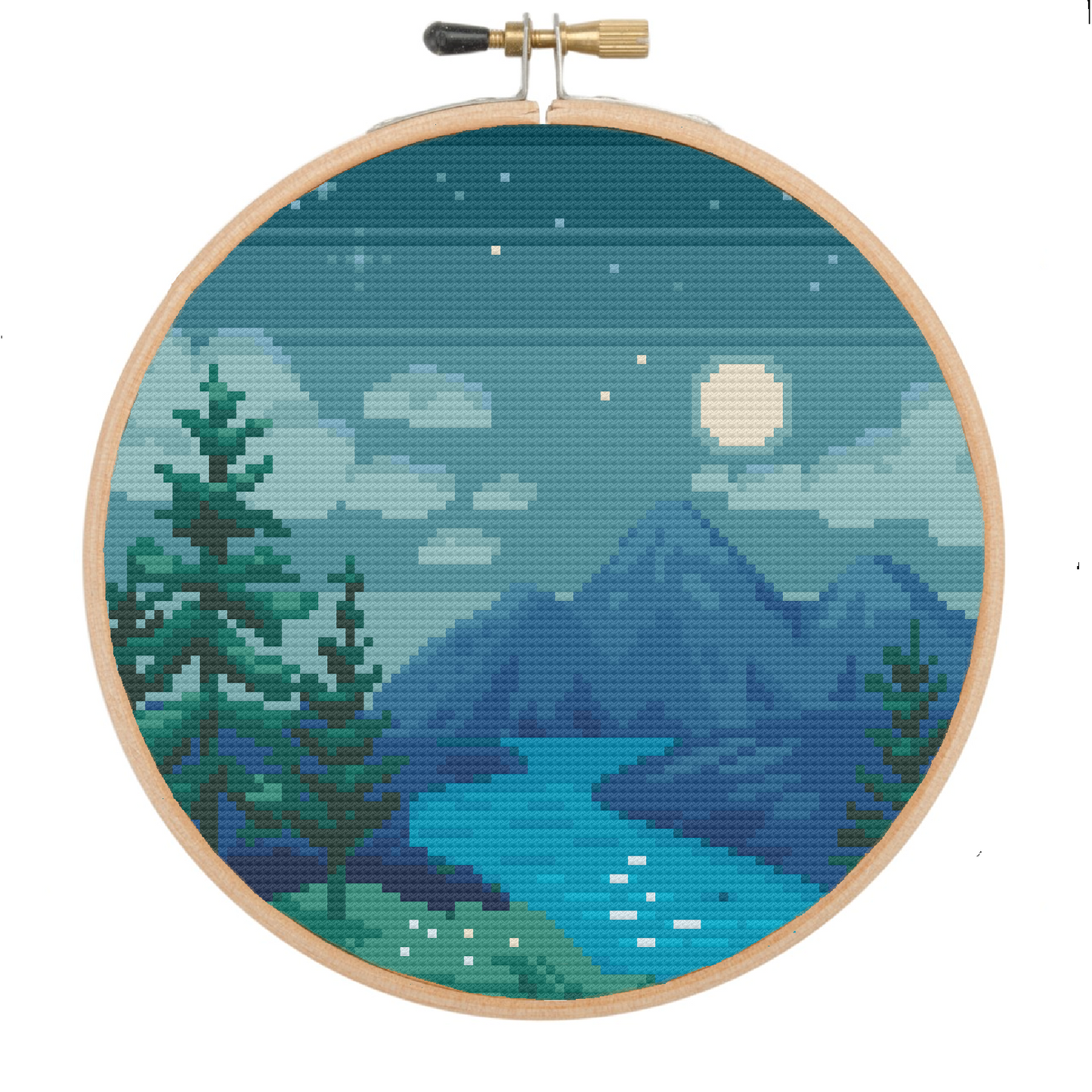 Starry Mountains - Nature Collection - Cross Stitch Pattern PDF Download