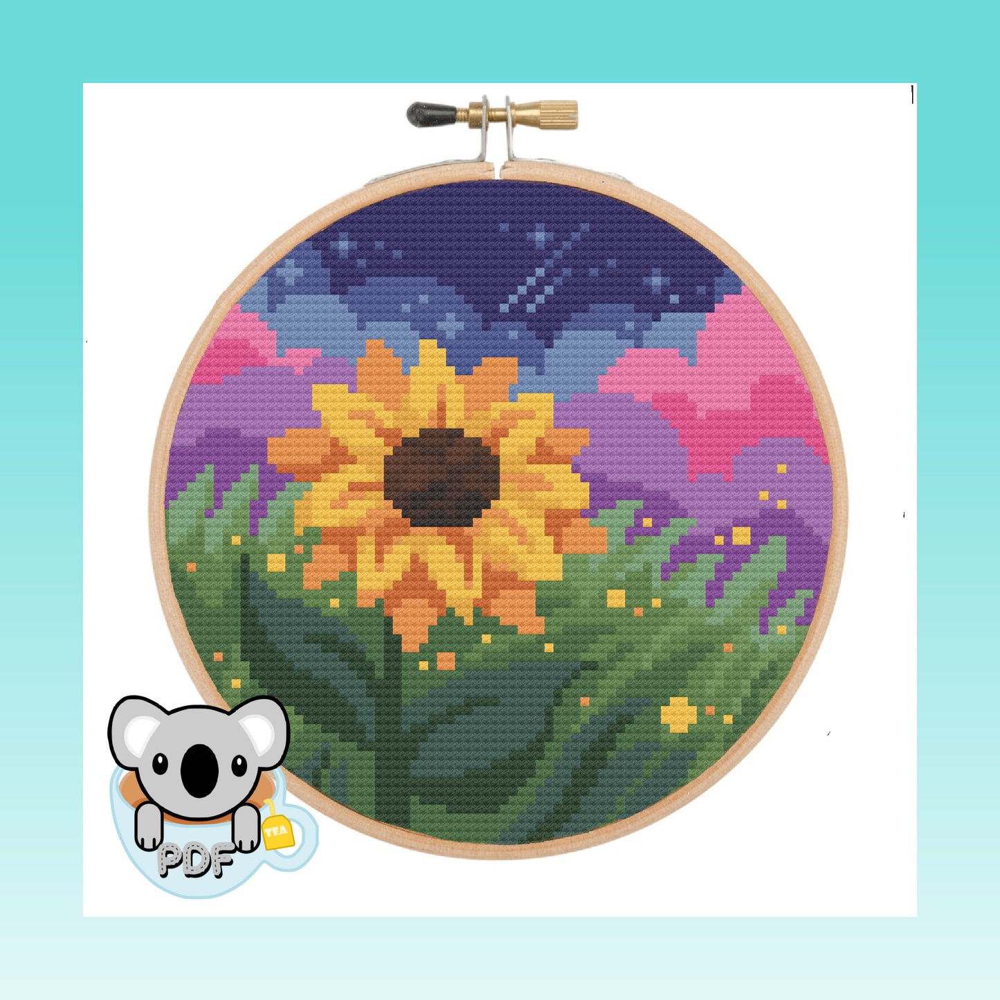 Sunflower - Flowers & Plants Collection - Cross Stitch Pattern PDF Download