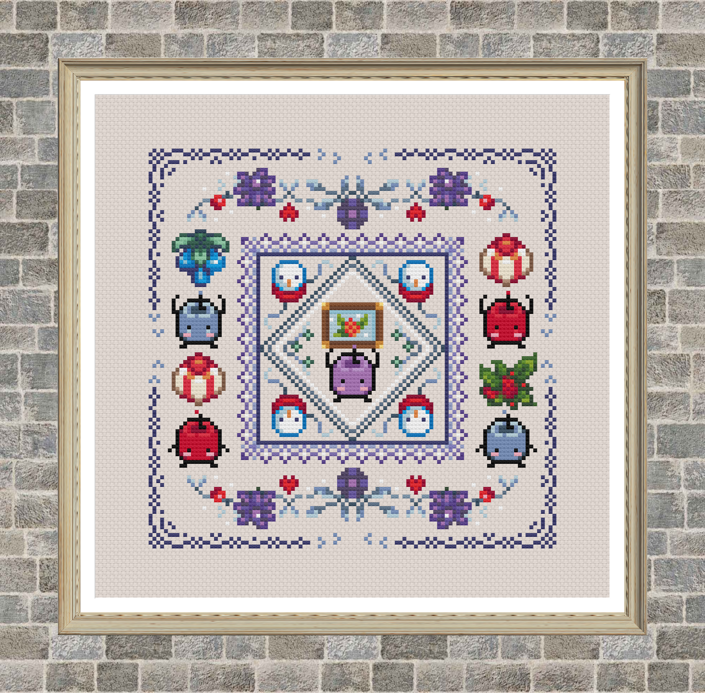 Winter Junimo Cottage Core - Stardew Valley - Cross Stitch Pattern PDF Download
