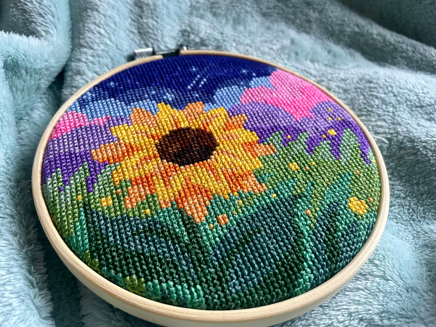 Sunflower - Flowers & Plants Collection - Finished Cross Stitch