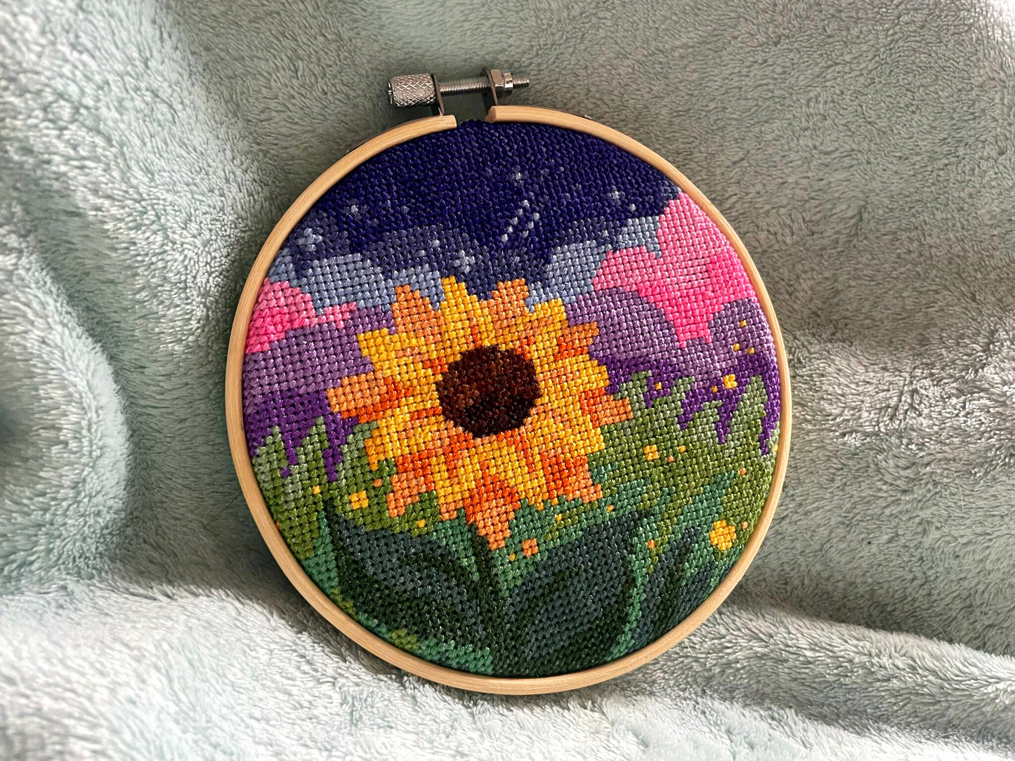 Sunflower - Flowers & Plants Collection - Finished Cross Stitch