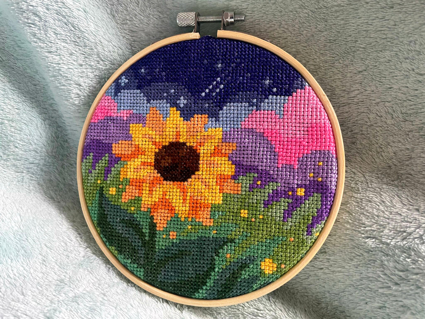 Sunflower - Flowers & Plants Collection - Finished Cross Stitch