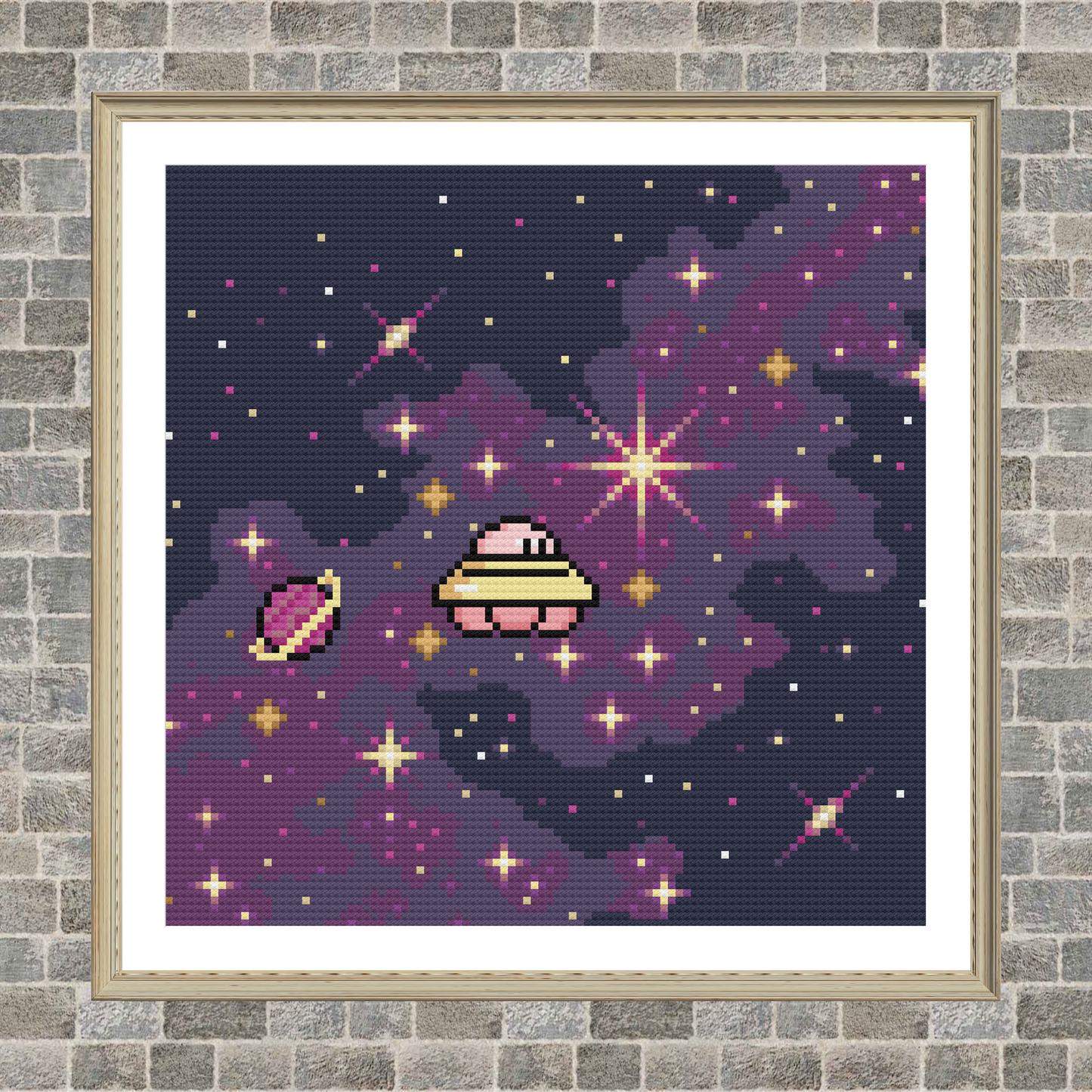 UFO Kirby - Kirby - Cross Stitch Pattern PDF Download
