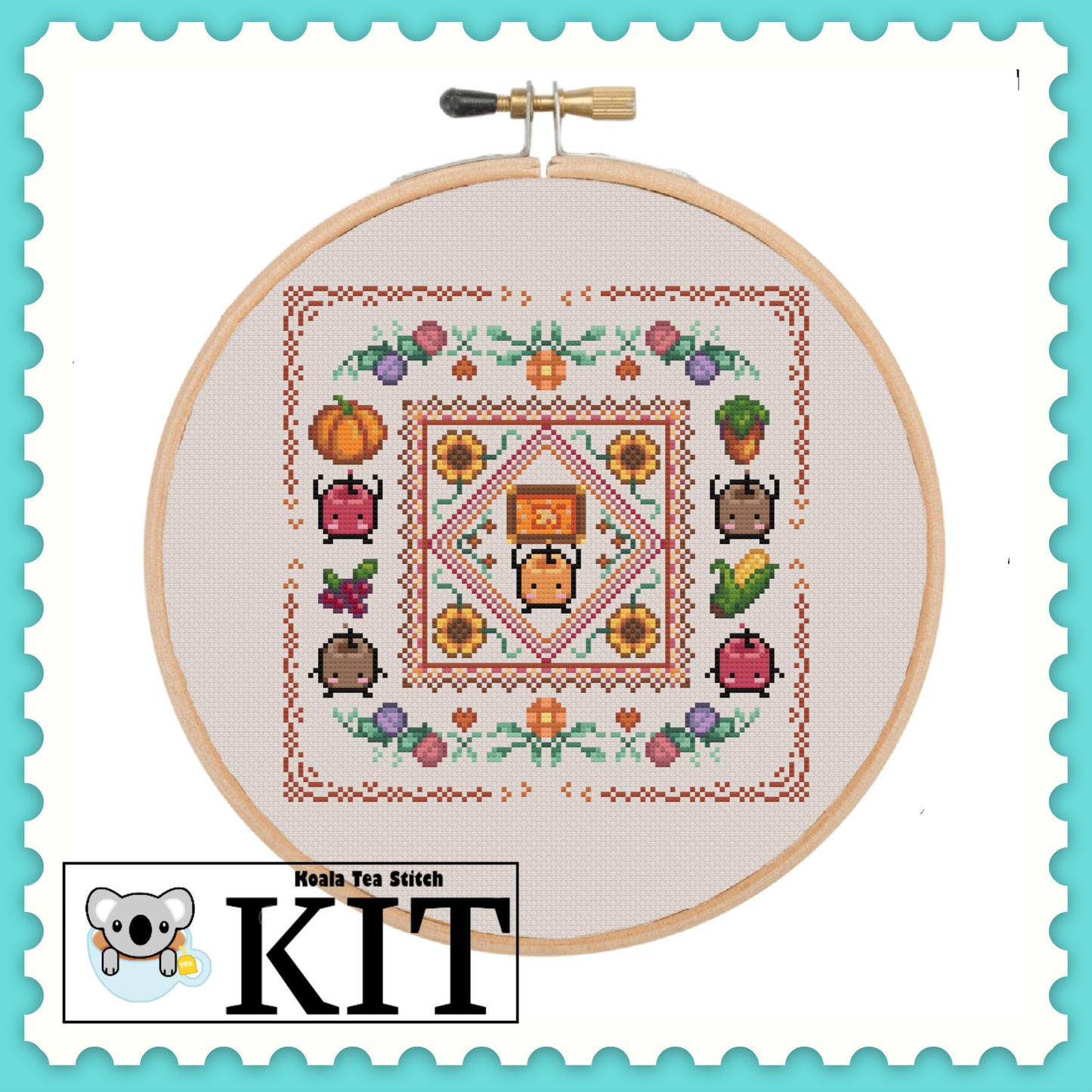 Autumn Junimo Cottage Core - Stardew Valley - Cross Stitch Kit