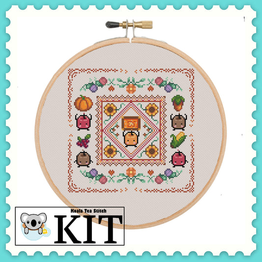 Autumn Junimo Cottage Core - Stardew Valley - Cross Stitch Kit