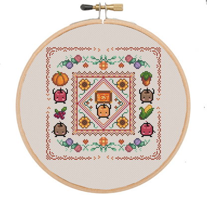Autumn Junimo Cottage Core - Stardew Valley - Cross Stitch Kit