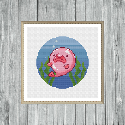 Blob Fish - Sealife Collection - Cross Stitch Pattern PDF Download