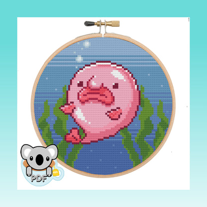 Blob Fish - Sealife Collection - Cross Stitch Pattern PDF Download