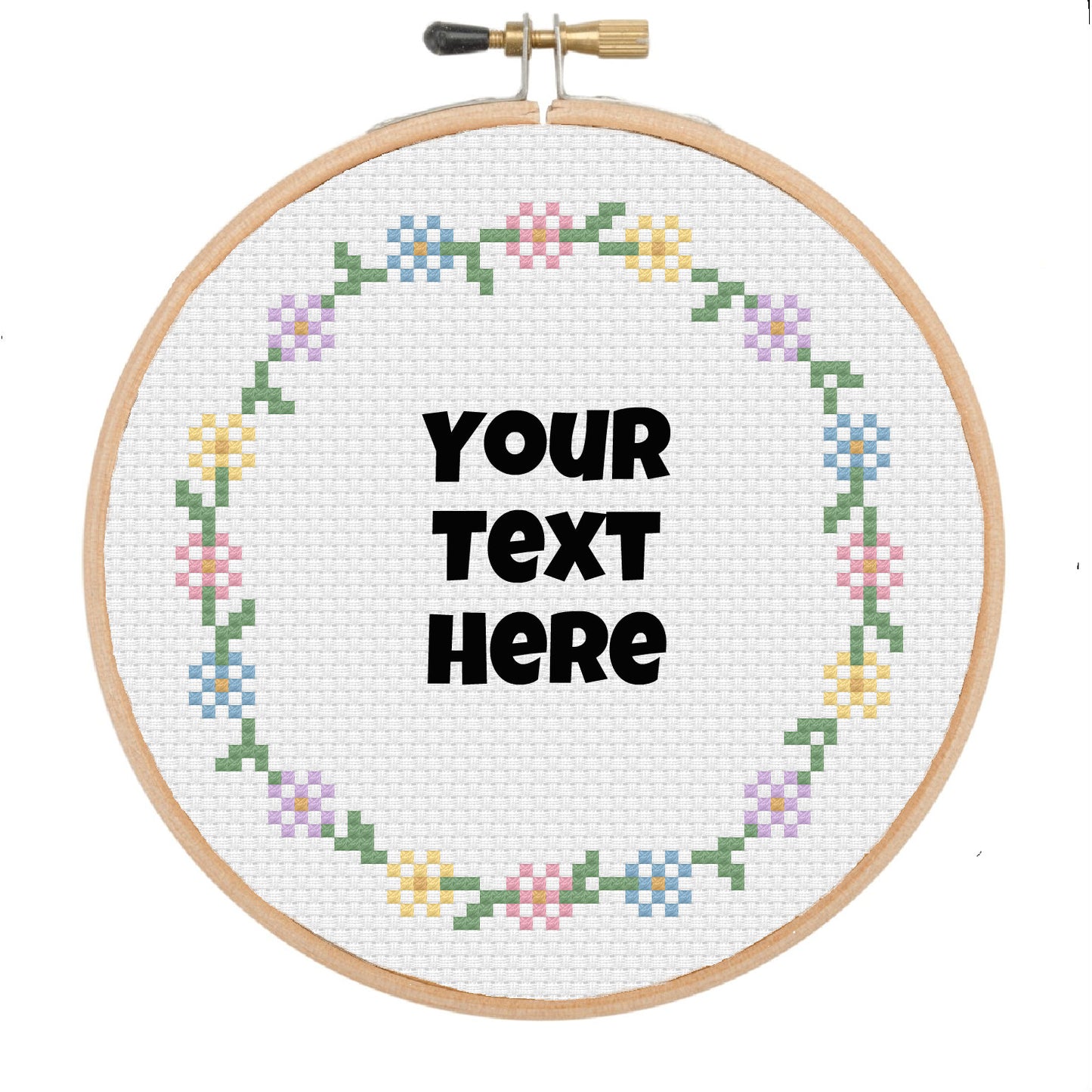 Wreath 2 - Custom - Made to Order Cross Stitch Pattern/Kit/Finished