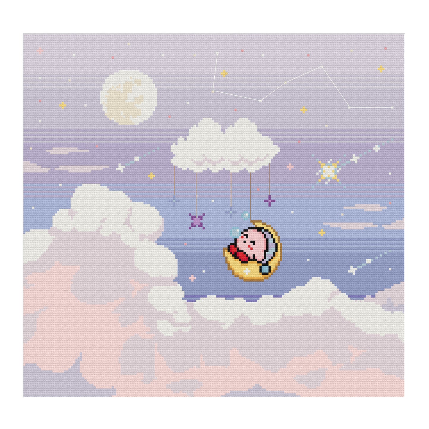 Fluffy Clouds - Kirby - Cross Stitch Kit