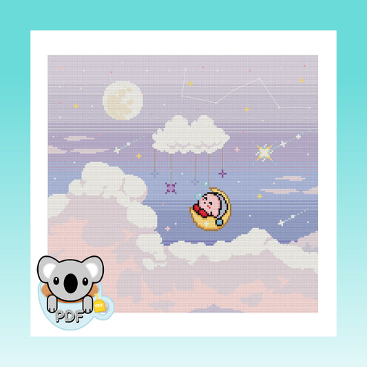 Fluffy Clouds - Kirby - Cross Stitch Pattern PDF Download