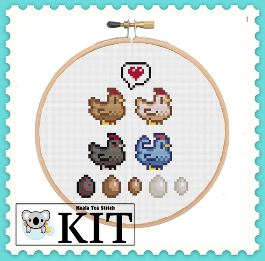 Chickens - Stardew Valley - Cross Stitch Kit