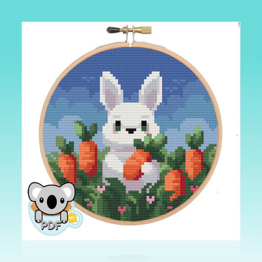 Harvest Time Bunny - Bunny Collection - Cross Stitch Pattern PDF Download