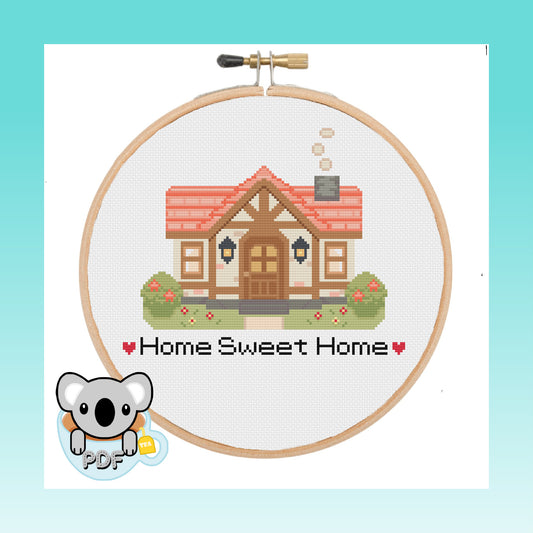 Home Sweet Home - Animal Crossing - Cross Stitch Pattern PDF Download