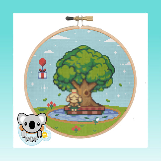 Isabelle Tree - Animal Crossing - Cross Stitch Pattern PDF Download