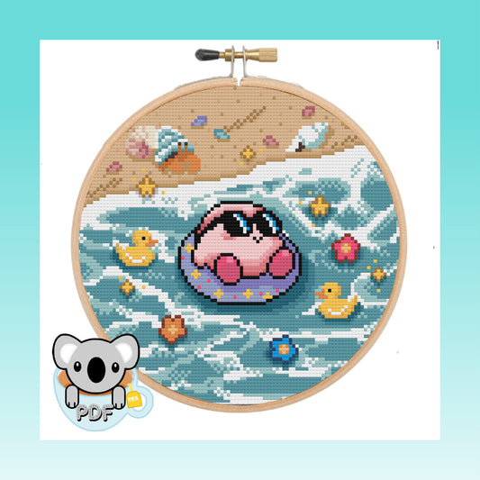 Kirby Sea - Kirby - Cross Stitch Pattern PDF Download