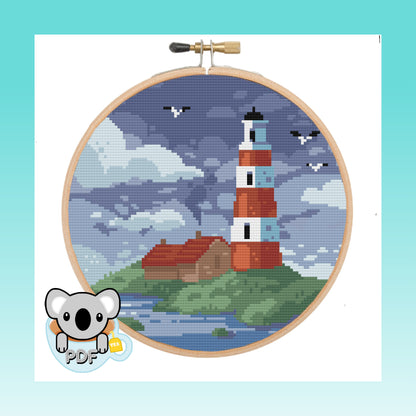 Lighthouse - Nature Collection - Cross Stitch Pattern PDF Download