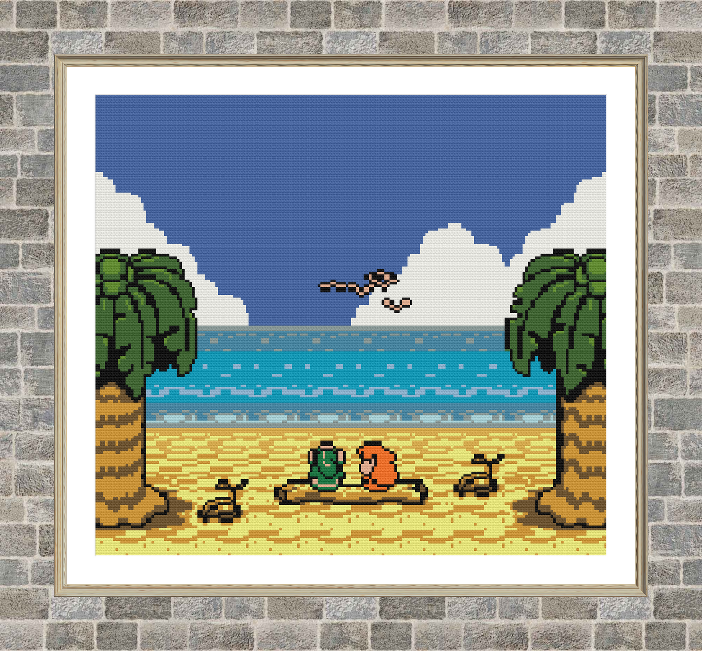 Links Awakening Beach - Legend of Zelda - Cross Stitch Pattern PDF Download