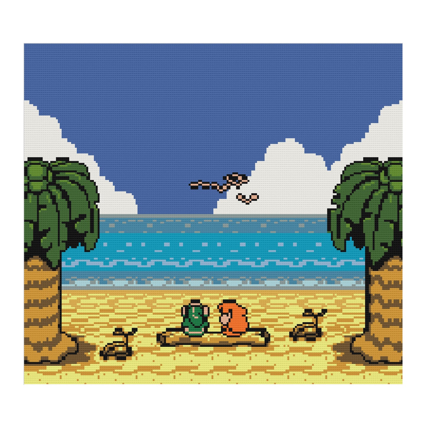 Links Awakening Beach - Legend of Zelda - Cross Stitch Pattern PDF Download