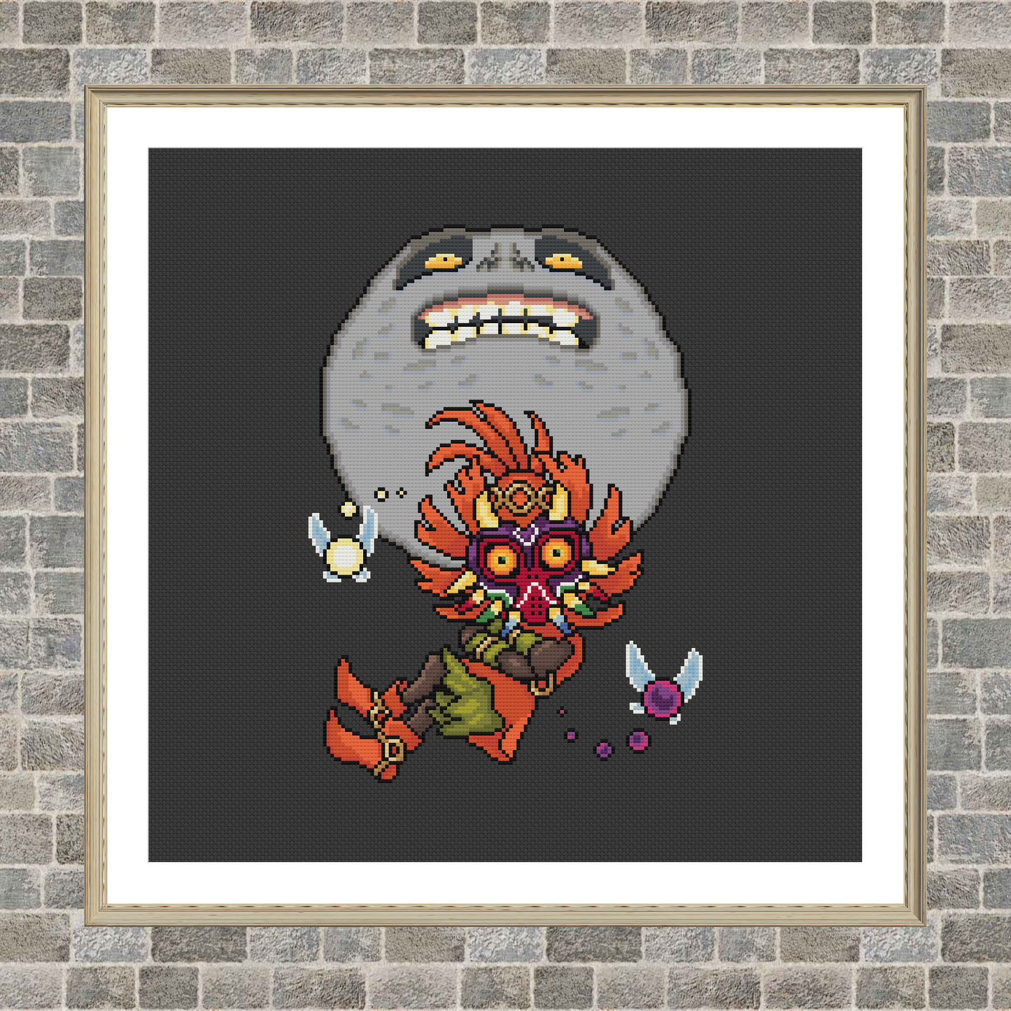 Majoras Mask Skull Kid - Legend of Zelda - Cross Stitch Pattern PDF Download