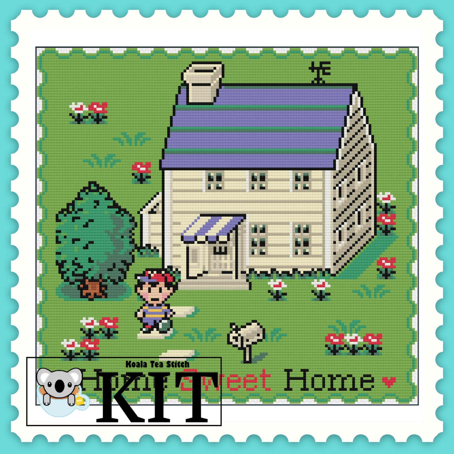 Home Sweet Home Colour - Earthbound Nes - Cross Stitch Kit