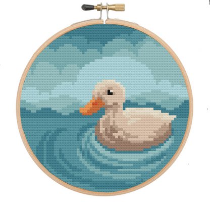 Paddling Duck - Wildlife Collection - Cross Stitch Pattern PDF Download