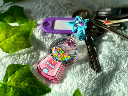 Pastel Bubblegum Machine Keychain