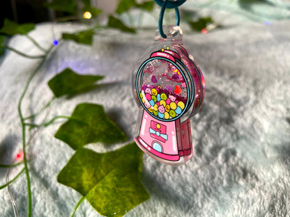 Pastel Bubblegum Machine Keychain