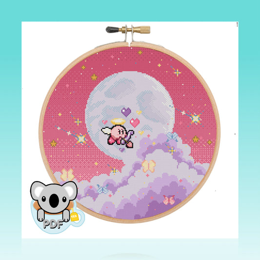 Pastel Cupid - Kirby - Cross Stitch Pattern PDF Download