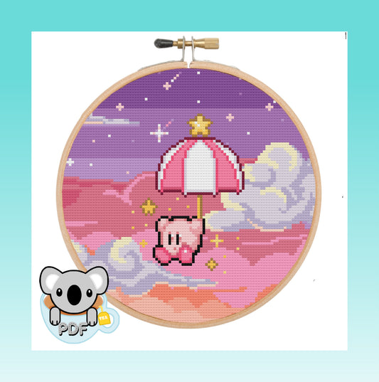 Pastel Dreams - Kirby - Cross Stitch Pattern PDF Download