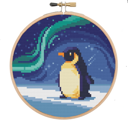 Northern Lights Penguin - Wildlife Collection - Cross Stitch Kit