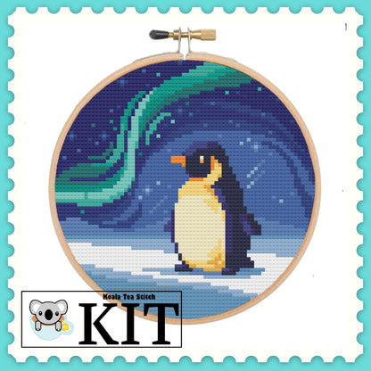 Northern Lights Penguin - Wildlife Collection - Cross Stitch Kit
