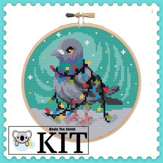 Festive Pigeon - Christmas Collection - Cross Stitch Kit