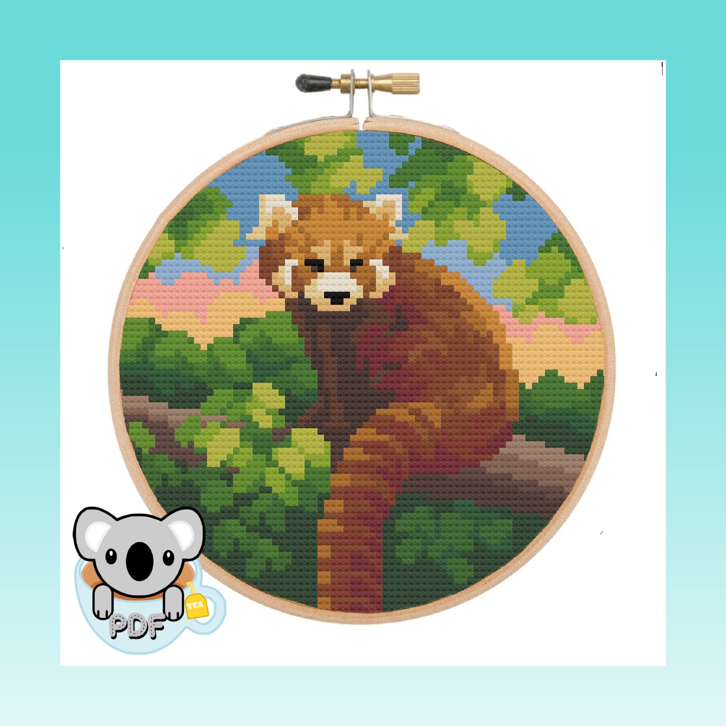 Red Panda - Wildlife Collection - Cross Stitch Pattern PDF Download