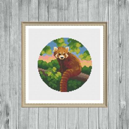 Red Panda - Wildlife Collection - Cross Stitch Pattern PDF Download