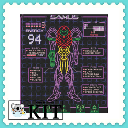 Samus Status - Metroid - Cross Stitch Kit