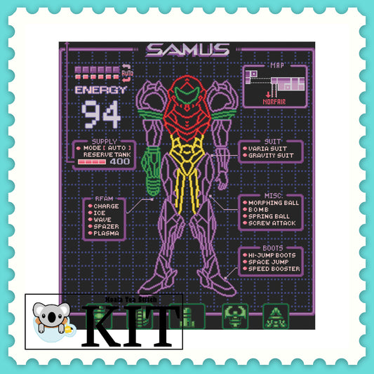 Samus Status - Metroid - Cross Stitch Kit